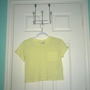 H&M Yellow Crop Top - Crew Neck